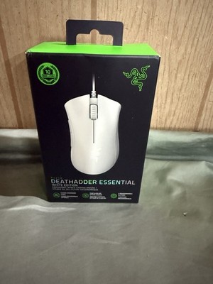Razer DEATHADDER ESSENTIAL Wired Optical Gaming Mouse - WHITE RZ01-03850200-R3U1