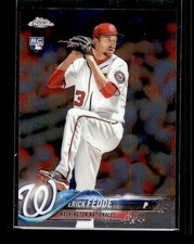 2018 Topps Chrome #76 - Erick Fedde - Washington Nationals RC Rookie Card. rookie card picture