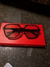 Saint Laurent SL545 Aviator Sunglasses Black Frame Gray Tinted Lightweight Men