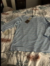 Tommy Bahama Striped Top Blue / White XL  New