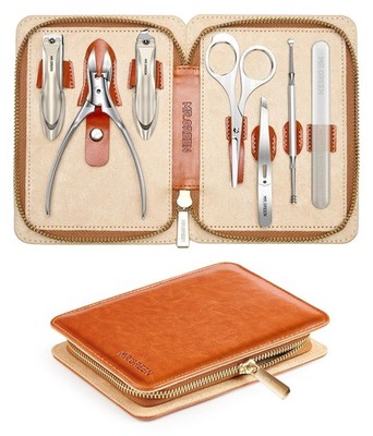 MR.GREEN Upgraded Manicure Set, German Stainless Anti Splash Nail Orange 