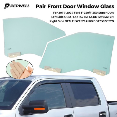 #ad #ad Pair Door Tempered Front Left Right Green Window Glass for 2015 2024 Ford F150 $187.99