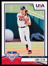 2019 Panini Stars & Stripes USA Baseball Luke Leto 64