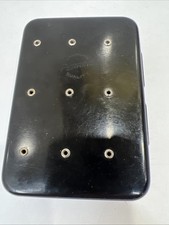 Vintage Perrine Sterling Quality Fly Box #69 Fishing Black 4” Metal w/ Flies