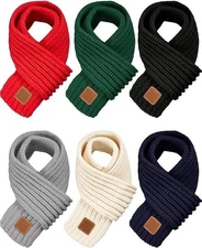 6 pcs Kids Scarf, Scarves Soft Neck , Girls Boys Toddler, Cold Weather Neck War