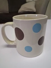 2009 California Pantry Large 20 Oz Polka Dot Ceramic Mug Coffee