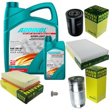 MANN Inspektionspaket 6L ADDINOL SUPER LIGHT 5W-40 für Audi A6 4A C4 1.9 TDI