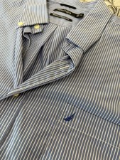 Nautica Short Sleeve Button Up Shirt Mens 2XL ClassicFit Wrinkle Resistant
