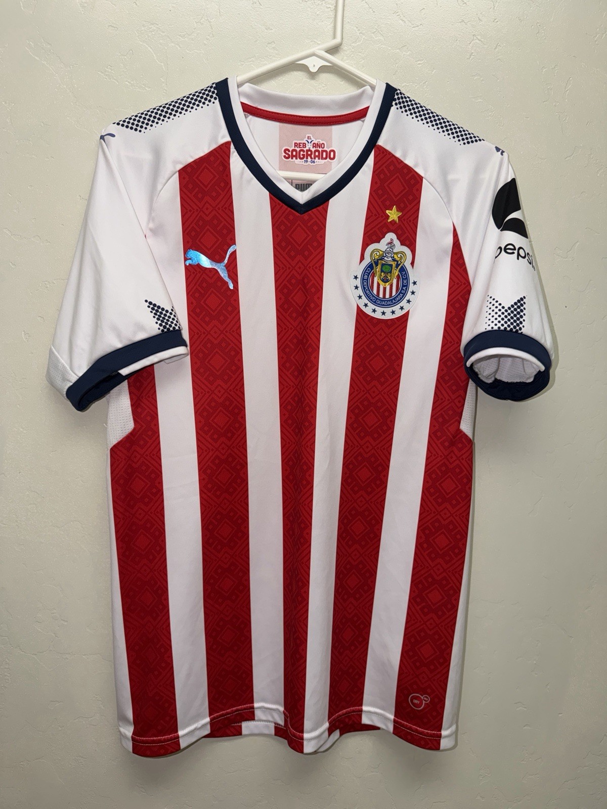 PUMA Chivas de Guadalajara 2017-18 Home Jersey Drycell, Size Small