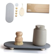 Instant Dry Sink Caddy Organizer   Water Absorbing Stone Tray for Kitchen