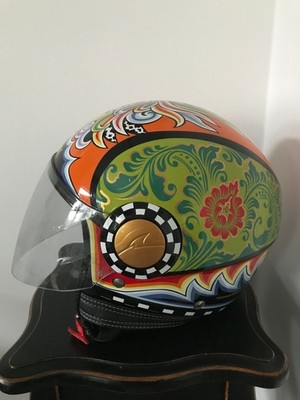 Toms Drag Kunst Vespa Helm Shark Visier E11 SK1 absolutes Einzelstück
