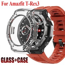 Tempered Glass Case For Huami Amazfit T REX 3 Screen Protector PC Bumper Cover