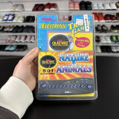 Vintage Tiger Electronic Travel Games Quiz Wiz Nature & Animals Sealed 1996