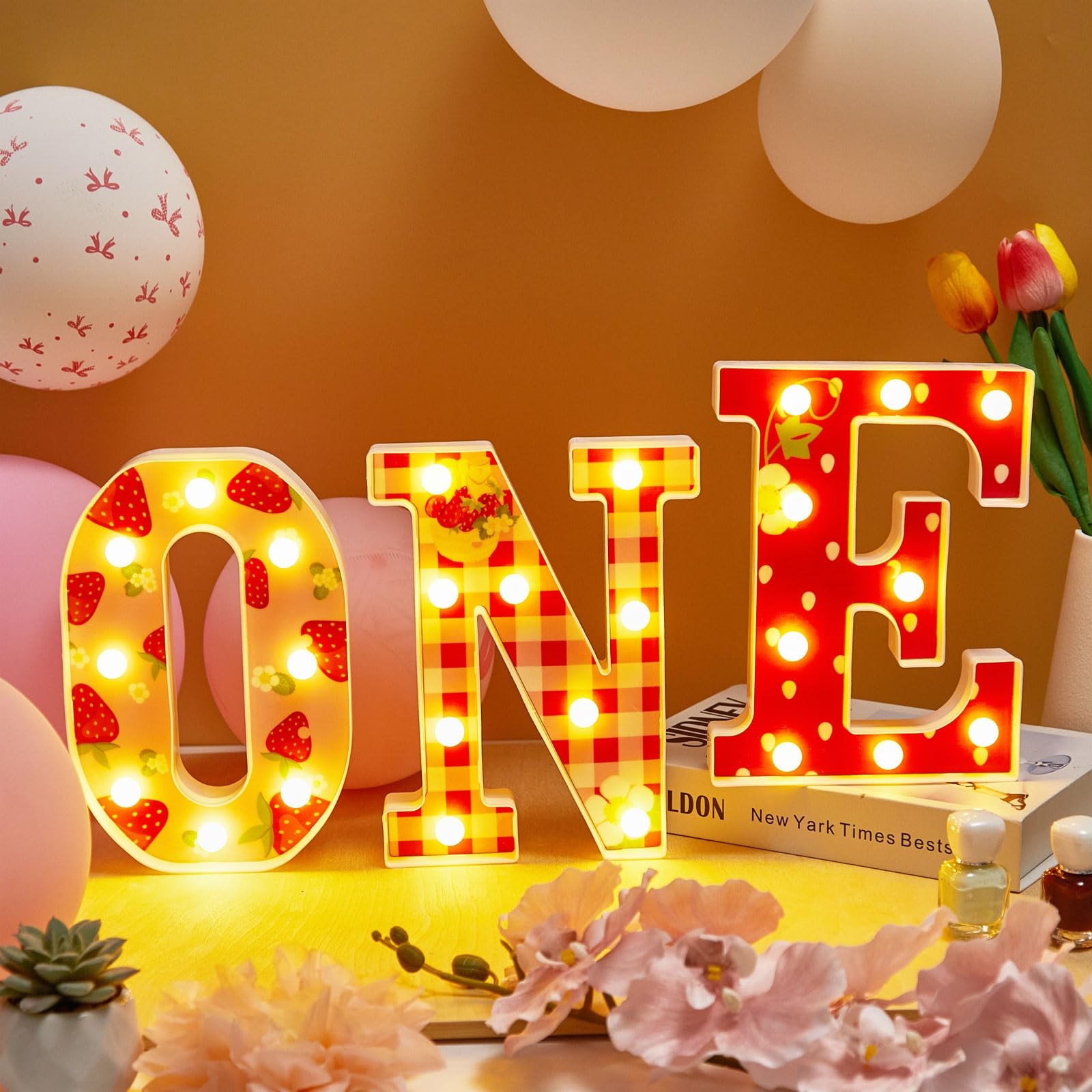 3 Pcs Berry First Birthday Decor Strawberry 1st Birthday Party Decorations Sw...
