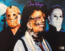 Tom Morga Signed 11x14 Photo *Michael Myers/Leatherface/Jason* Beckett Witnessed