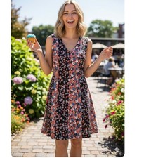NWT MICHAEL MICHAEL KORSMixed-Floral Scuba Dress size L