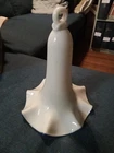 Antique Victorian Milk Glass Smoke Bell for  Kerosene Oil Lamp 1870’s