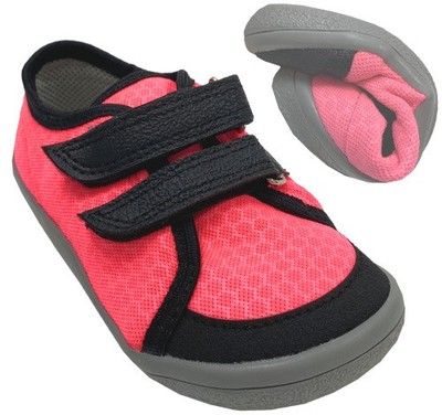 Leichte & super flexible Mesh Barfußschuhe BFN Linie von BEDA LILLY Neon Coral /
