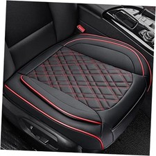 EifBrisa Car Seat Cover Front PU Leather Seat Covers, 2Pcs Universal Bottom Red