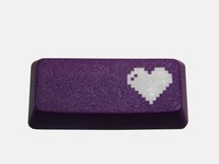 Purple 8-bit Heart Enter (2.25x) Novelty Doubleshot Cherry Mx Keycaps / Key Cap Purple 8-bit Heart Enter (2.25x) Novelty Doubleshot Cherry Mx Keycaps / Key Cap