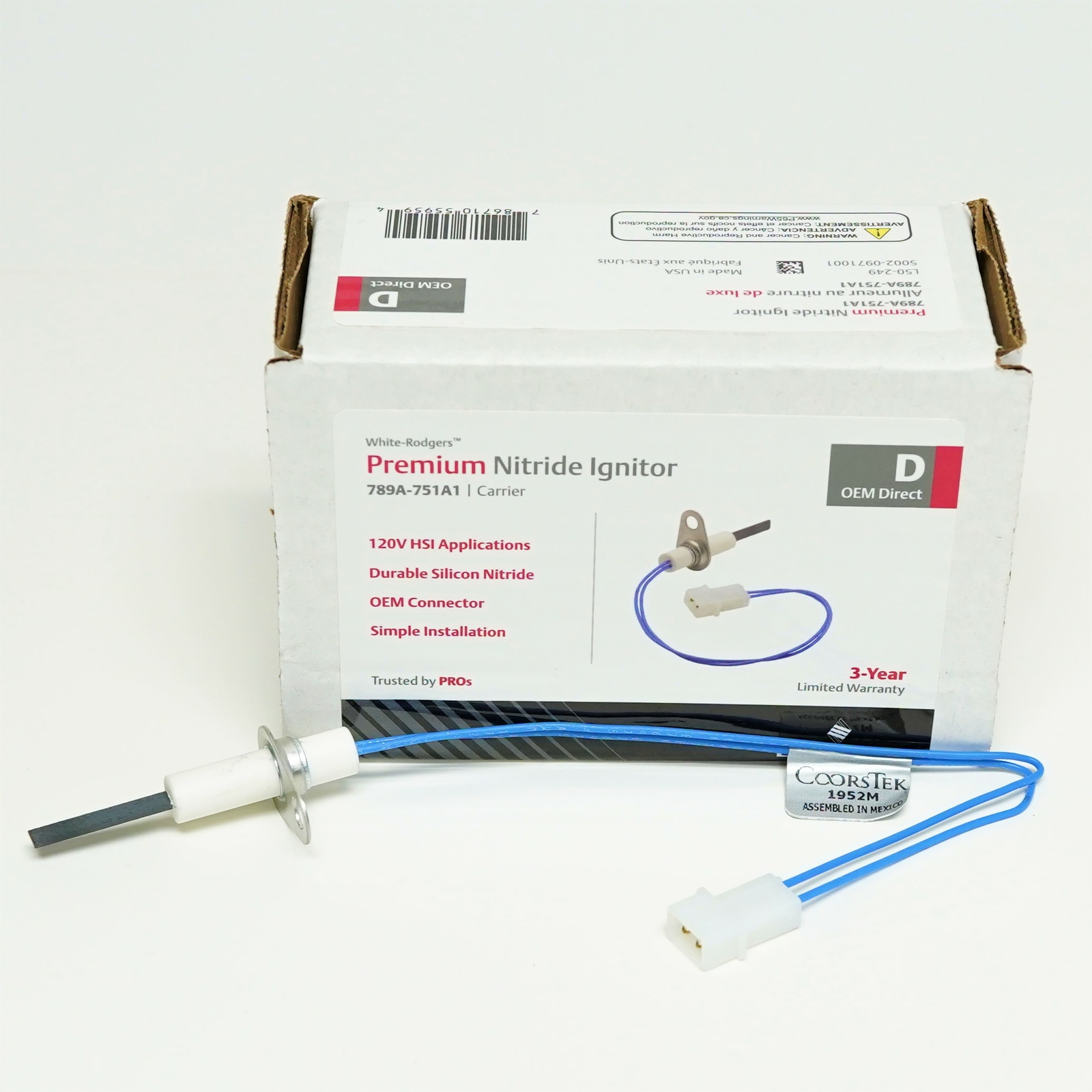 Furnace Nitride Ignitor 789A751A1 Replacement for Carrier LH33ZG001