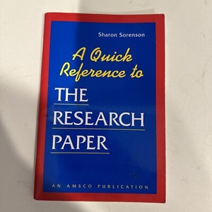 A Quick Reference to Research Paper by Soremson, Sharon Book The Fast Free