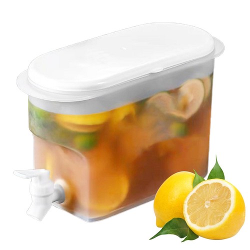 3.5L Jug With Tap Cold Water Container Lemonade Drink Dispenser for Refrigerator