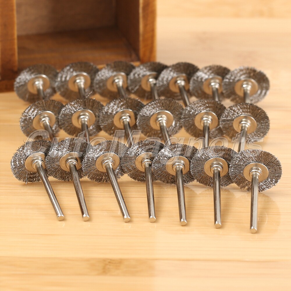 3.17mm Steel Wire Wheels Brushes Rotary Accessories For Die Grinder Power Tool E - Foto 6