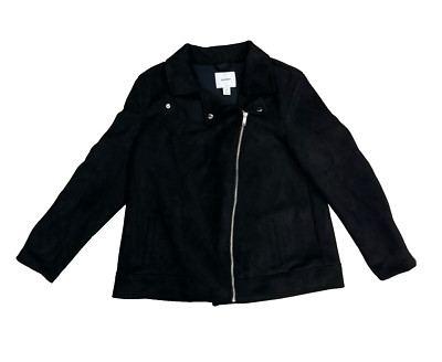Vintage Rare Black Old Navy Woman s 1X Plus Zips in Front & Sleeves Y2K