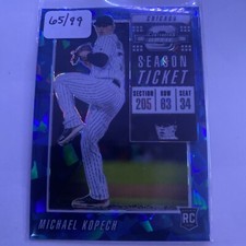 2019 Panini Chronicles Contenders Optic Blue Ice Prizm #4 Michael Kopech /99 RC