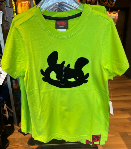 Universal Epic How Train Your Dragon Toothless Big Face Youth Lime Green T-Shirt - 第 1/1 張圖片