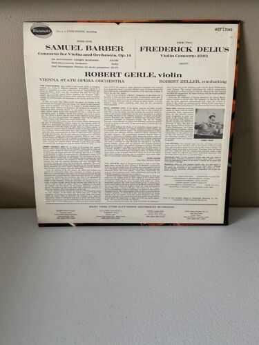 BARBER/DELIUS: Violin Concert ROBERT GERLE Westminster STEREO LP WST 17045 - Picture 3 of 7