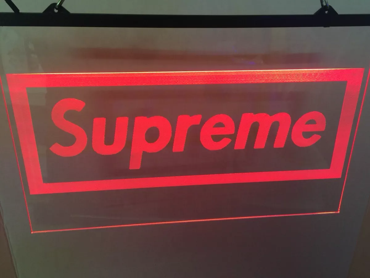 Supreme Led Neon Light Sign Garage Game Room Man Cave