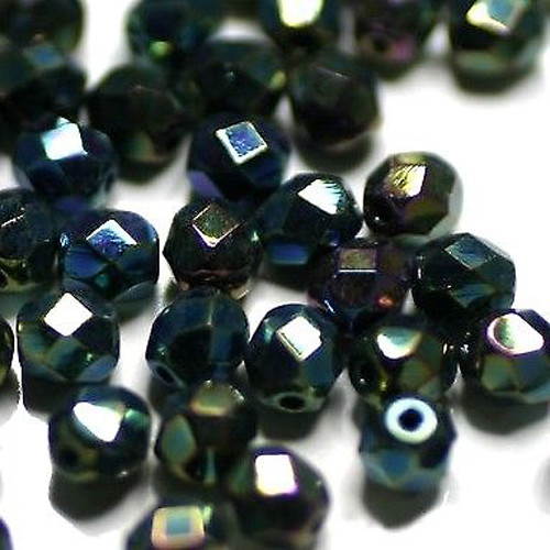 30 FACETTES Cristal Bohême 6MM IRISE VERT - Imagen 1 de 2