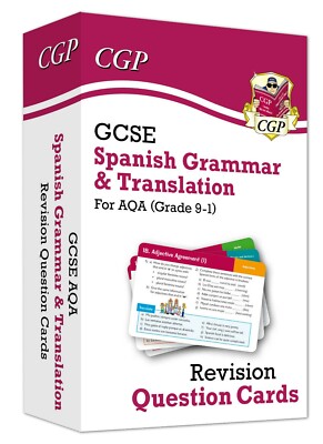 GCSE AQA Spanish Grammar & Translation Revision Question Cards Key Stage 4 Cgp