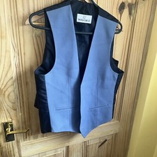 Mens Wedding/prom/ascot waistcoat 34  Light Blue / Grey