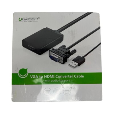 Ugreen VGA to HDMI Converter Cable with audio support NEW