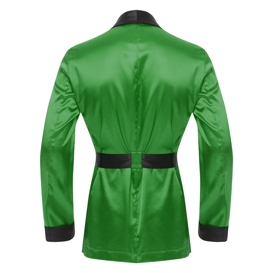 Men s Satin Smoking Jacket Pajamas Bathrobe Kimono Robe With Belt men-s-satin-smoking-jacket-pajamas-bathrobe-kimono-robe-with-belt