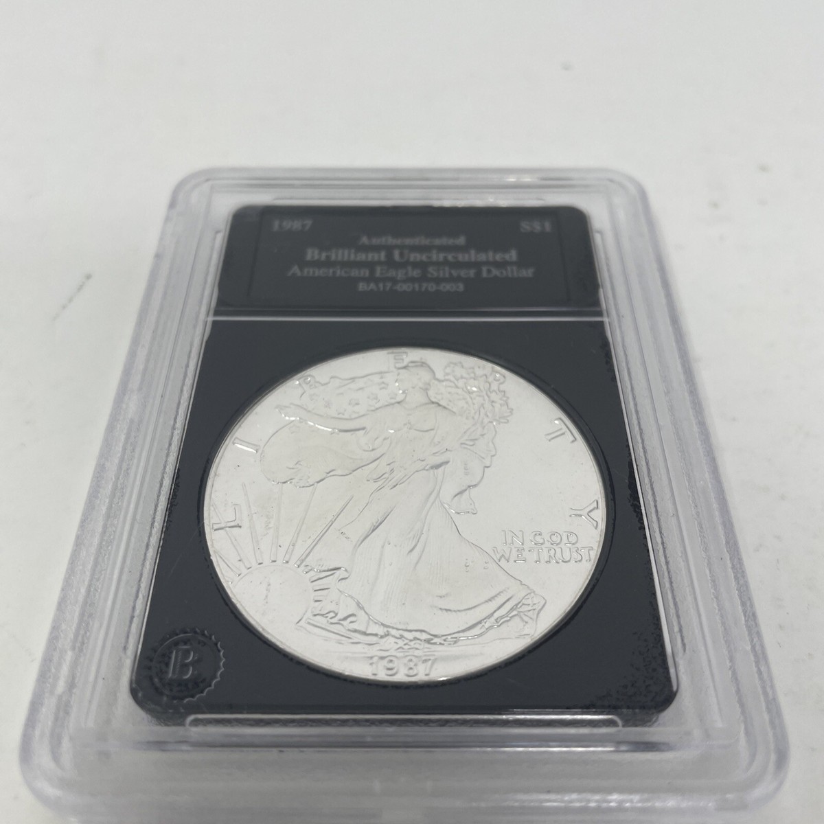 1987 Brilliant Uncirculated American SILVER Eagle $1 1 oz Silver