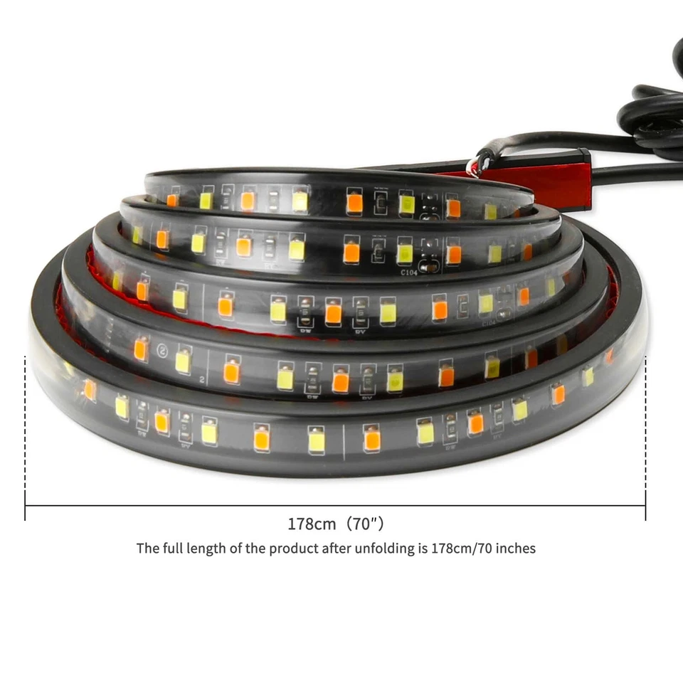 Barra de tira de señal de giro de luz LED escalón lateral estribo de 70 pulgadas para Ford Ranger Foto 2 de 4