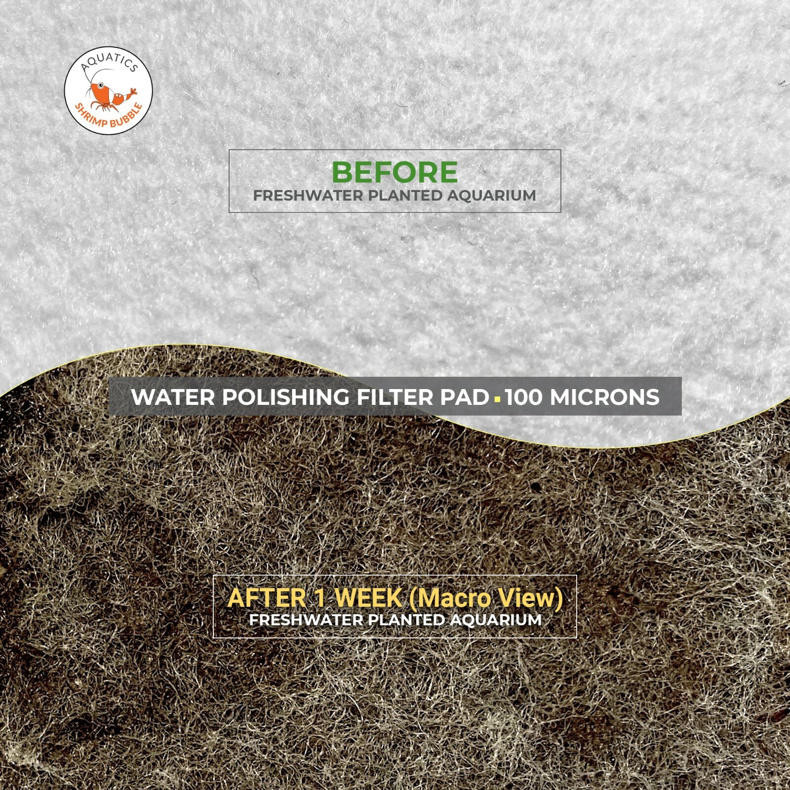 Water Polishing Filter Pad 100 Micron 24" x 36" Premium Aquarium