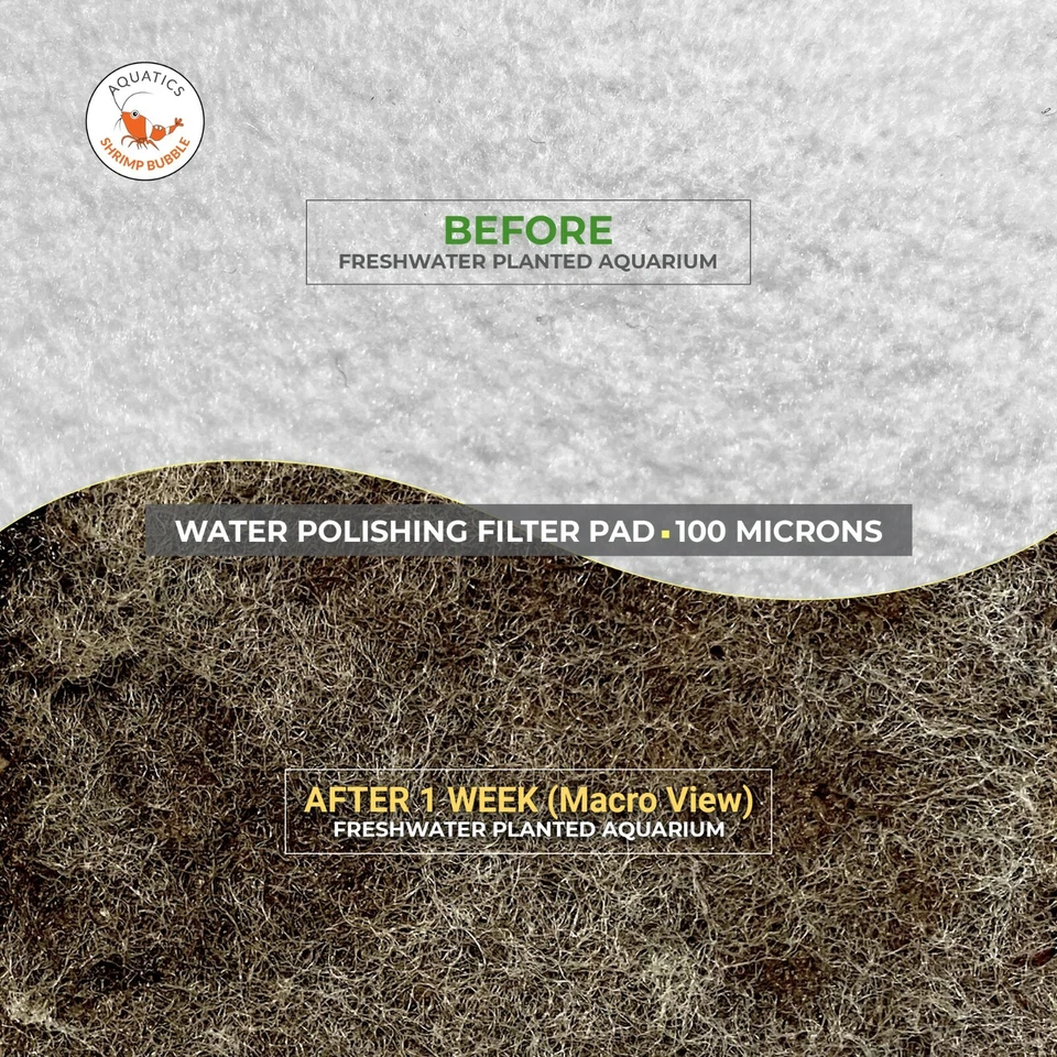 Almohadilla de filtro de pulido de agua 100 micras 24" x 36" medios prefiltrantes premium para acuario Foto 4 de 4