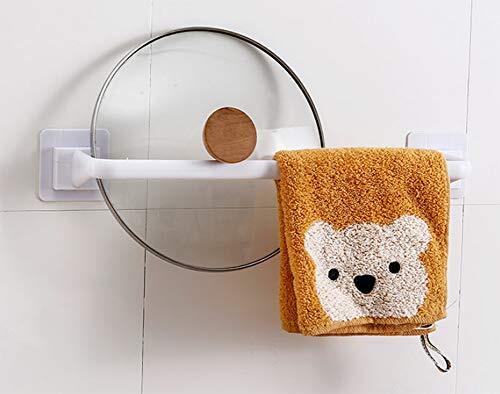 Self Adhesive Towel Bar No Drill Hand Towel Hanger for Bathroom Large White - Picture 5 of 8