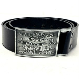 levi's mens black leather belt