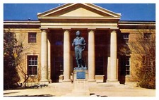Reno NV Mackay Statue & School of Mines Nevada State University Chrome Postcard
