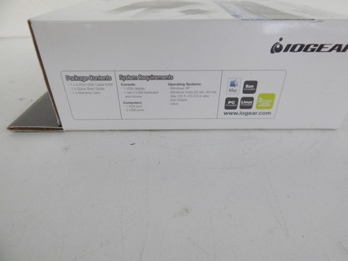 iOGEAR 4 PORT USB KVM SWITCH W/ REMOTE port SWITCHING BUTTON (MPS30) - Picture 6 of 7