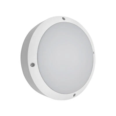 DC TRANSFORMER Modern 12w Round LED Plain Casing Wall Lighting Indoor External Garage Garden