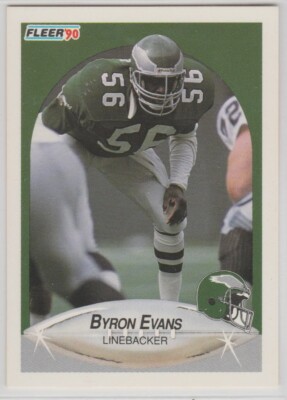 1990 Fleer #83B Byron Evans Philadelphia Eagles Arizona Correct