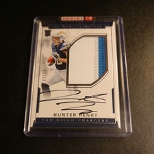 #77/99 Hunter Henry Rookie Patch Auto 2016 National Treasures Pats Chargers
