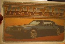 PONTIAC TRANS AM LOWRIDER VINTAGE 1970's IRON ON TRANSFER -NICE B-21